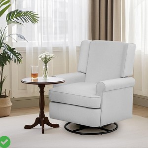 Rocker Recliner Swivel Recliner Nursery Glider Chair Soothing Rocking Motion Nursery Breastfeeding Maternity Chair - 1 of 4