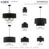 Livex Lighting Birchwood 3 - Light Semi-Flush Mount in  Black - 3 of 4