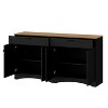 Vynxaria Two-Tone Rustic TV Cabinet with Adjustable Shelves and Ample Storage - 4 of 4