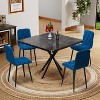 TiramisuBest 2-Piece Swivel Bar Stools, AdjusTable Upholstered with Woven Back & Footrest, Silver Chrome for Kitchen Island - 2 of 4