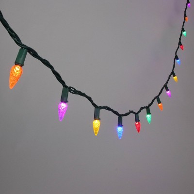 Philips 60ct LED Super Bright Faceted C6 String Lights Multicolor with Green Wire