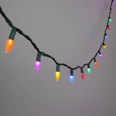 Philips 60ct LED Super Bright Faceted C6 String Lights Multicolor with Green Wire