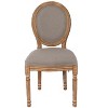 Set of 2 French Country Linen Upholstered Dining Chair with Solid Wood Legs, 4L-ModernLuxe - 4 of 4