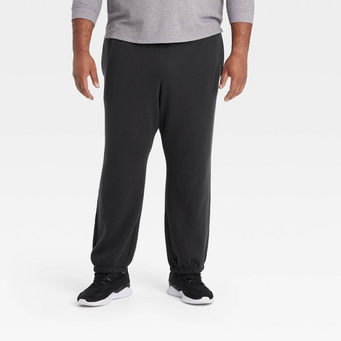 Men s Big Extra Lightweight Cotton Fleece Jogger Pants All In Motion Black Wash 3xl Target
