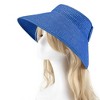 Anna-Kaci Women's Wide Brim Visor Hat with Bow Detail Adjustable Velcro Closure for Beach or Outdoor Protection - 3 of 4