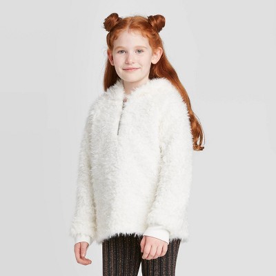 girls fuzzy sweatshirt