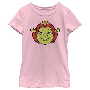 Girl's Shrek Big Face Fiona T-Shirt - 1 of 4