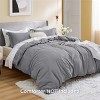 3 pieces Duvet Cover Soft Double Brushed Bedding Set for Kids & Adults Zipper Closure - 2 of 4