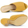Allegra K Women's Open Toe Platform Chunky Heel Slides Sandals - 4 of 4
