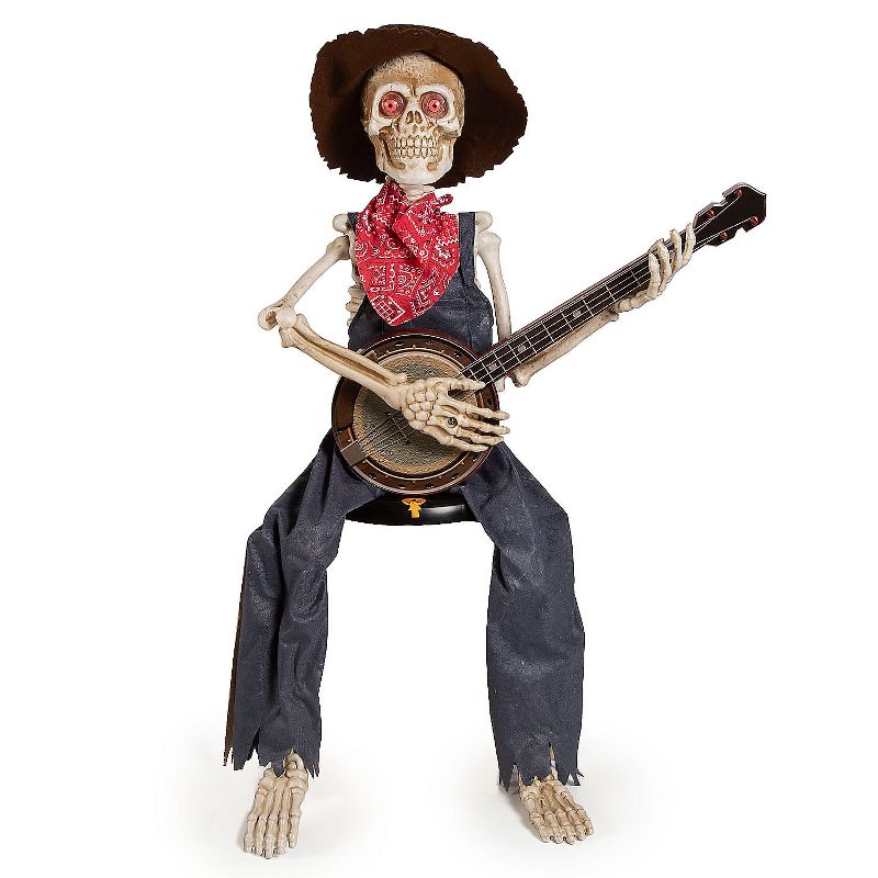 Halloween Express  39 in Animated Skeleton Playing Banjo Decoration, 2 of 4