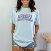 Simply Sage Market Land Of The Free America Curved Garment Dyed Tee - 2XL - Chambray - 2 of 4