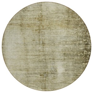 Taupe Beige And Chocolate Abstract Washable Indoor Outdoor Area Rug - 1 of 4