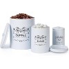 Country White Canisters Set of 3, Kitchen Storage Canisters with Airtight Lid for Coffee, Sugar, Tea - 4 of 4