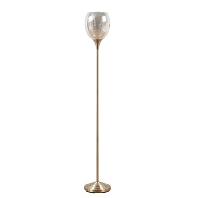 Uplight Floor Lamp with Mercury Glass Shade for Living Room Bedroom Office House Home
