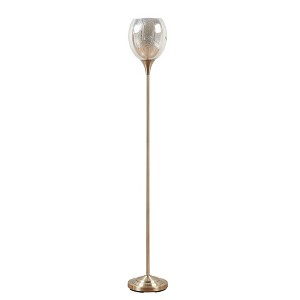 Uplight Floor Lamp with Mercury Glass Shade for Living Room Bedroom Office House Home - 1 of 4