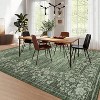 Flower Print Carpet Washable Area Rug Low Pile Soft Carpet Foldable Indoor Carpet - 3 of 4