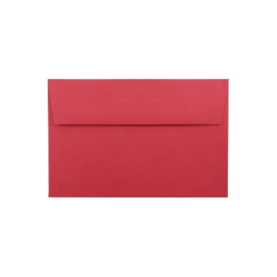 JAM Paper A9 Colored Invitation Envelopes 5.75 x 8.75 Red Recycled Bulk 250/Box (14257H)