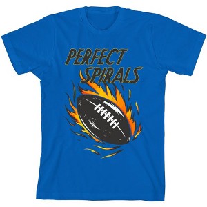 "Perfect Spirals" Flaming Football Youth Short Sleeve Tee - 1 of 2