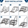 RV Steps with 1 Handrails, Heavy Duty Hot Tub Steps, Portable Mobile Home Stairs Steps, Ladder Stairs for Travel Trailer, Camper, Pool, 2 Step - 4 of 4