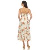 White Mark Women's V-Neck Floral Print Maxi Sun Dress - 3 of 4