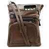 Steeltime Unisex genuine leather crossbody 5 zipper bag with Lords Prayer. - 2 of 2