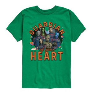 Boys' - Marvel - Guardian Of Your Heart Valentine Short Sleeve Graphic T-Shirt - 1 of 4