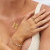 Bubble Initial Necklace 14K Gold Silver Plated Chunky Balloon Jewelry - 4 of 4