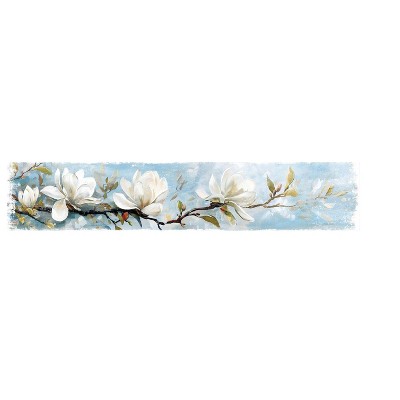 HomeRoots 10" X 36" Magnolia Branch Floral Hanging Wall Decor