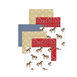 Little Treasure Hudson Baby Boys Cotton Poly Flannel Receiving Blankets 7Pk Multipack - 1 of 2
