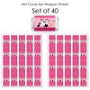 Big Dot of Happiness Pawty Like a Puppy Girl - Mini Candy Bar Wrapper Stickers - Pink Dog Baby Shower or Birthday Party Small Favors - 40 Count - 3 of 4