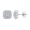 GILDED 1 ct t.w. Round Natural Diamond Studs Earrings in 925 Sterling Silver - 3 of 4