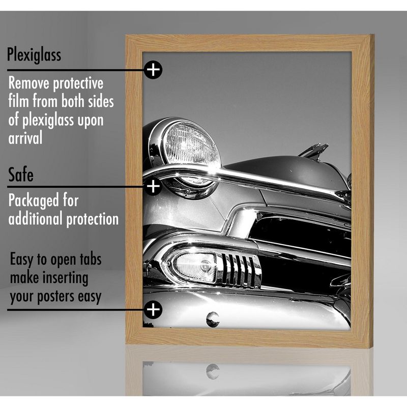 Americanflat Poster Frame with Polished Plexiglass - Hanging Hardware Included, 4 of 8