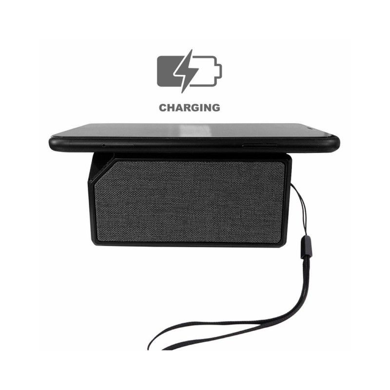 Link 2 in 1 Fabric Mini Bluetooth Speaker with Wireless Charging, 1 of 5