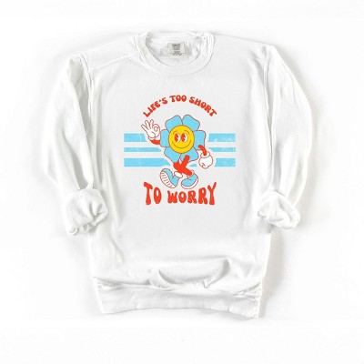Simply Sage Market Women's  Garment Dyed Graphic Sweatshirt Life's Too Short