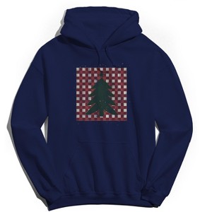 Rerun Island Men's Christmas Tree Long Sleeve Graphic Cotton Hoodie - 1 of 1