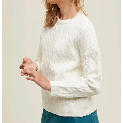 Women's Cable Knit Sweater - WISHLIST