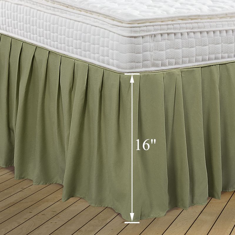 1 Piece Polyester Ruffled Durable Solid Bed Skirt with 16" Drop - PiccoCasa, 4 of 5