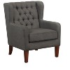 CAVINAS Wingback Accent Chair,Upholstered Chair with Button-Tufted Back,High-Density Foam,Solidwood Legs,Lounge Chair for Living Room,Bedroom - 2 of 4