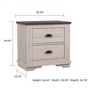 NicBex Nightstand with Drawers,Modern Side Table with Pulls and Wood Frame,Bedside Table for Bedroom,Living Room - 3 of 4