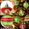 Aoibox 12 Pcs 2.4 Inch Christmas Ball Ornaments Red Green Glitter Shatterproof Hanging Decorations for Christmas Tree Home Decor - 3 of 4