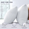 Okak Knitted Breathable Standard Pillow Set of 2, Cooling Pillow with Balanced Support, Durable Cervical Pillow for All Sleep Positions, White - 3 of 4