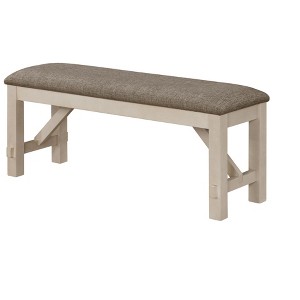 TiramisuBest 39" Velvet Upholstered Bed & Entryway Bench - Steel Legs for Multi-Room Use, Gray - 1 of 4