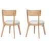 Set of 2 Dining Chair Upholstered Dinner Chair Armless Chairs with Padded Seat - Modernluxe - 2 of 4