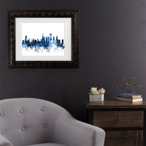 Trademark Fine Art Michael Tompsett Chicago Illinois Skyline II Matted Framed Art - 1 of 4