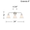 Possini Euro Design Possini Euro Cielo 24" Wide Brushed Nickel 3-Light Bath Light - 4 of 4