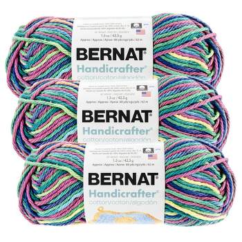 (Pack of 3) Bernat Handicrafter Cotton Yarn - Ombres-Psychedelic