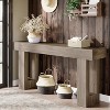 HDZNVF 63 Inches Farmhouse Console Table Extra Long Narrow Sofa Table Behind Couch, Rustic Wood Entryway Table - 3 of 4