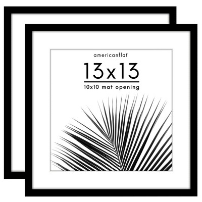 Americanflat 2 Pack of Picture Frames with Mat - Plexiglass Cover
