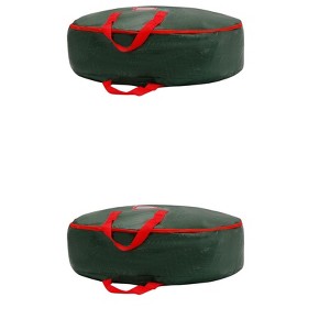REGALWOVEN Christmas Foldable Round Waterproof Storage Bags with Handles 2 Pcs - 1 of 4