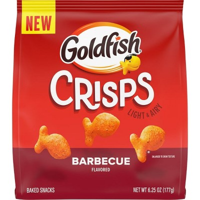 Goldfish Crisps Barbecue Flavored Baked Chip Crackers, 6.25 oz Bag, Pack of 2